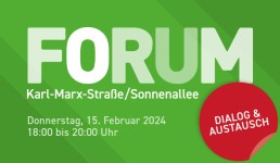 Banner mit Text Forum, Dialog & Austausch