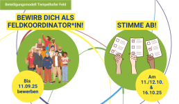 Plakat zur Bewerbung als Feldkoordination