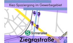 Flyer zum Kiez-Spaziergang im Gewerbegebiet