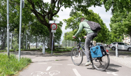 Fahrradfahrer auf der Oderstraße