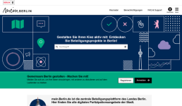 Screenshot von der Startseite von mein.berlin.de